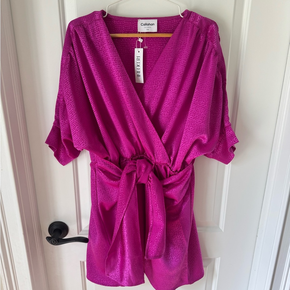 Callahan Fuchsia Midi Dress
